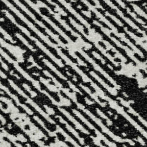 HomeRoots 8' X 10' Black and Ivory Striped Washable Area Rug – Durable, UV-Protected, Stylish for High-Traffic Spaces 668311