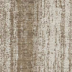 HomeRoots 5' X 8' Washable Brown and Ivory Striped Area Rug with UV Protection - Durable, Stylish, and Pet-Friendly! 668315