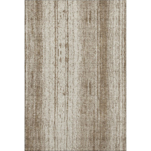 HomeRoots 10' Brown and Ivory Striped Washable Area Rug with UV Protection – Perfect for High-Traffic Spaces! 668319