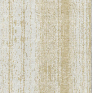 HomeRoots 5' X 8' Gold And Ivory Striped Area Rug - Washable, UV Protected, Stain-Resistant, Ideal for Homes 668321