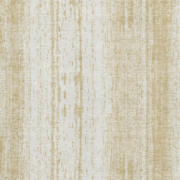 HomeRoots 10' X 14' Gold and Ivory Striped Area Rug - Washable, UV Protected, Durable for High-Traffic Spaces 668325