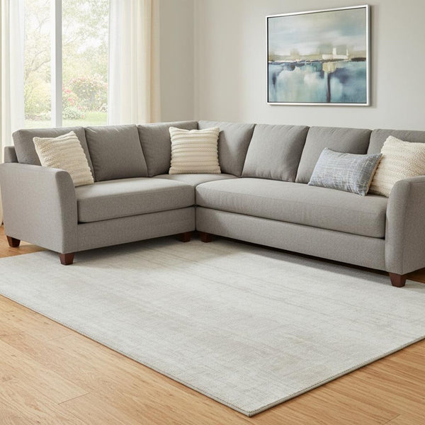 HomeRoots 9' X 12' Ivory & Beige Striped Area Rug - Washable, UV Protected, Stain Resistant for Busy Homes 668336