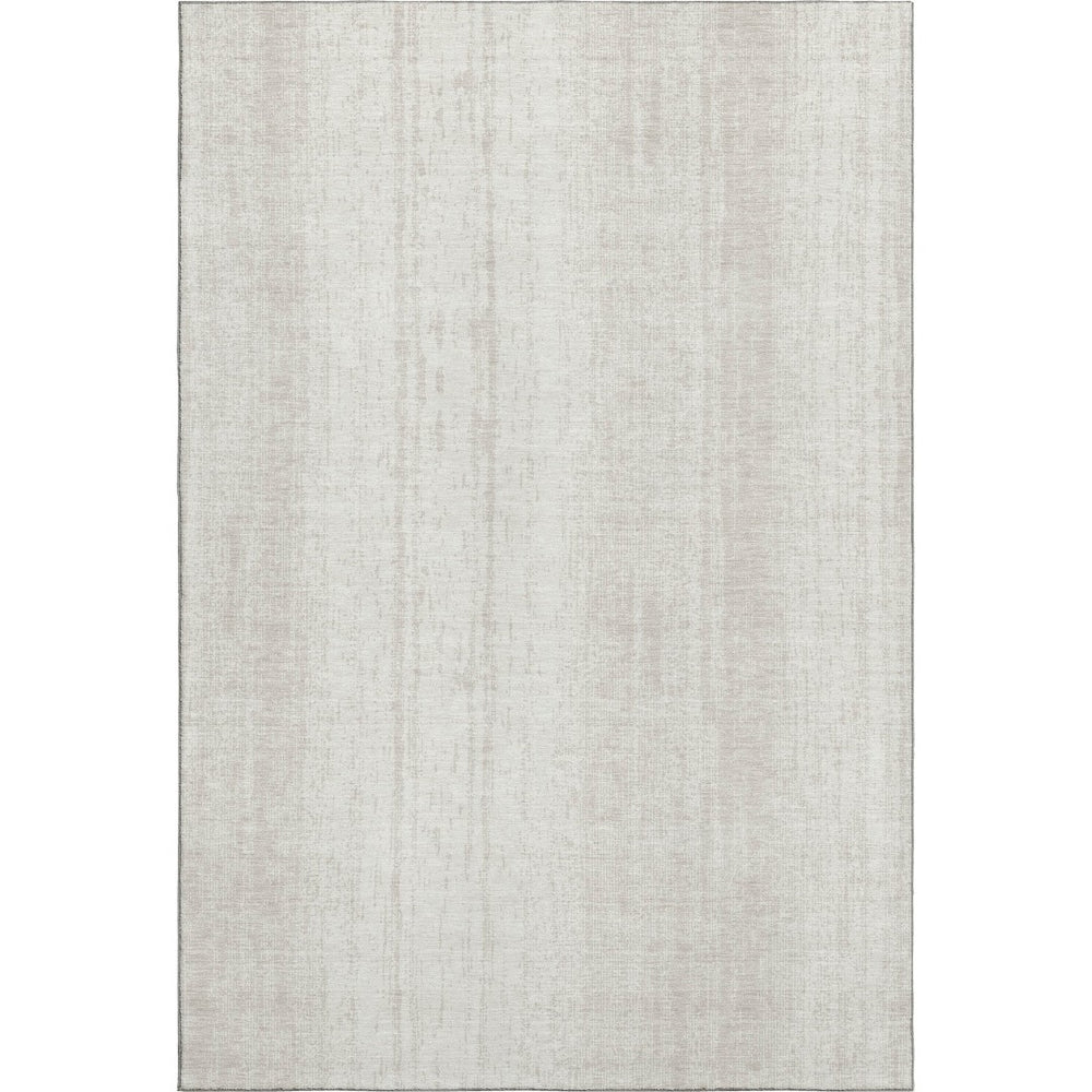 HomeRoots 9' X 12' Ivory & Beige Striped Area Rug - Washable, UV Protected, Stain Resistant for Busy Homes 668336