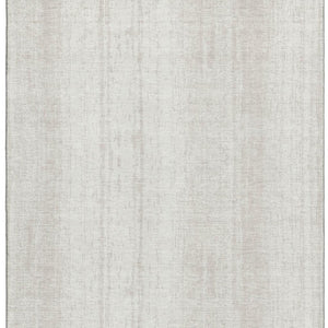 HomeRoots 10' Ivory and Beige Striped Washable Area Rug - Durable, UV-Protected, Perfect for High-Traffic Homes! 668337