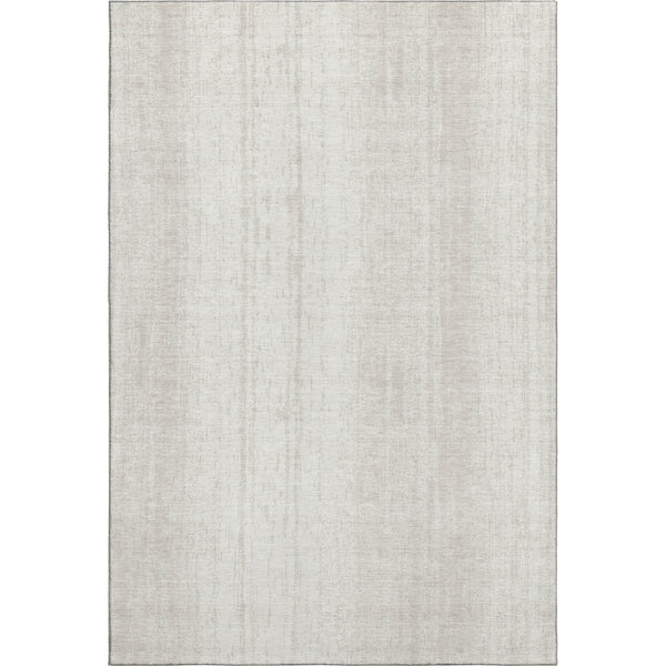 HomeRoots 10' Ivory and Beige Striped Washable Area Rug - Durable, UV-Protected, Perfect for High-Traffic Homes! 668337