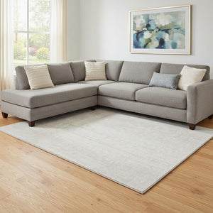 HomeRoots 10' Ivory and Beige Striped Washable Area Rug - Durable, UV-Protected, Perfect for High-Traffic Homes! 668337