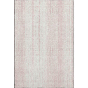 HomeRoots 8' X 10' Pink and Ivory Striped Washable Area Rug with UV Protection – Durable, Stylish, Kid-Friendly! 668353