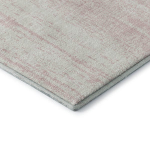 HomeRoots 8' X 10' Pink and Ivory Striped Washable Area Rug with UV Protection – Durable, Stylish, Kid-Friendly! 668353