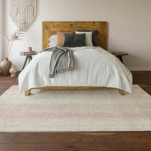 HomeRoots 8' X 10' Pink and Ivory Striped Washable Area Rug with UV Protection – Durable, Stylish, Kid-Friendly! 668353