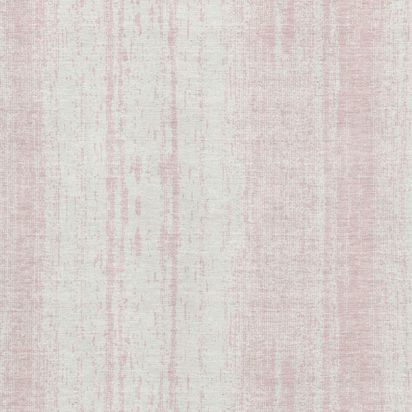 HomeRoots 10' X 14' Pink And Ivory Striped Washable Area Rug - UV Protected, Stain Resistant & Easy Care! 668355