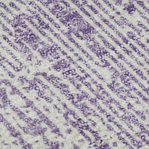 HomeRoots 5' X 8' Striped Purple and Ivory Area Rug - Durable, Stain-Resistant, UV Protected for Everyday Use 668357