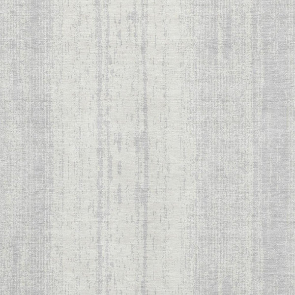 HomeRoots 10' Silver and Ivory Striped Area Rug - Washable, Durable, UV Protected, Perfect for Busy Homes 668367