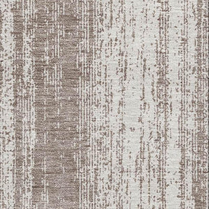 HomeRoots 5' X 8' Taupe and Ivory Striped Area Rug - Durable, Stain Resistant, UV Protected for High-Traffic Spaces 668369