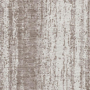 HomeRoots 8' X 10' Taupe And Ivory Striped Area Rug - Durable, Washable, UV Protected for Homes with Kids & Pets 668371