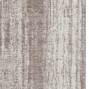 HomeRoots 10' X 14' Taupe And Ivory Striped Area Rug - UV Protected, Stain-Resistant, Soft & Durable Design 668373