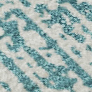 HomeRoots 5' X 8' Teal And Ivory Striped Area Rug - Washable, UV Protected, Durable for Home & Patio Use! 668375