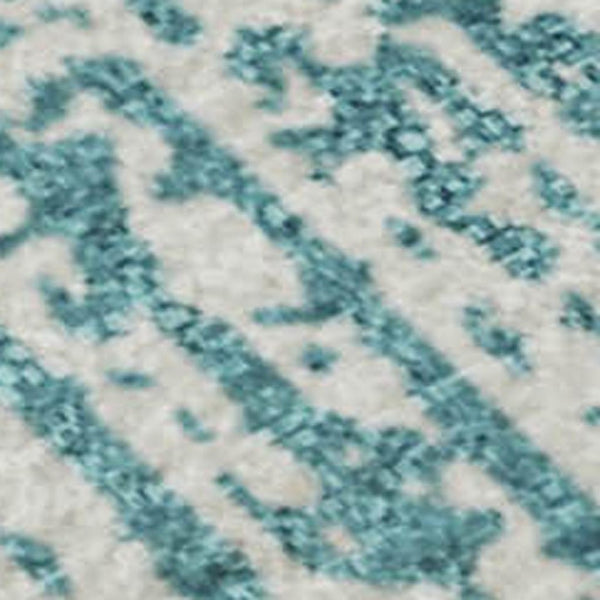 HomeRoots 5' X 8' Teal And Ivory Striped Area Rug - Washable, UV Protected, Durable for Home & Patio Use! 668375