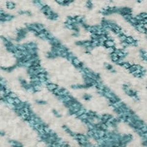 HomeRoots 10' X 14' Coastal-Inspired Teal and Ivory Striped Rug - Stain-Resistant, UV Protected for Living Spaces 668379
