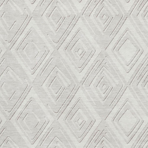 HomeRoots 5' X 8' Ivory and Beige Geometric Area Rug – Durable, Stain-Resistant, UV Protected for High-Traffic Spaces 668405