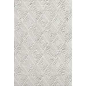 HomeRoots 8' X 10' Stylish Ivory & Beige Geometric Washable Area Rug with UV Fade Protection & Easy Care 668407