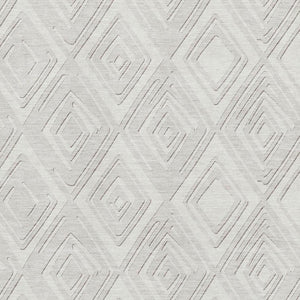 HomeRoots 9' X 12' Washable Ivory & Beige Geometric Area Rug - Stain Resistant, UV Protected, Family Friendly 668408
