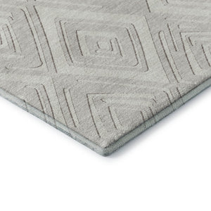 HomeRoots 10' X 14' Stylish Ivory & Beige Geometric Washable Area Rug with UV Protection for High Traffic Use 668409