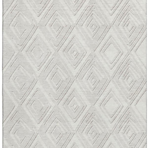 HomeRoots 10' X 14' Stylish Ivory & Beige Geometric Washable Area Rug with UV Protection for High Traffic Use 668409