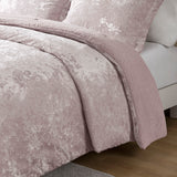 Intelligent Design Mira Glam/Luxury Crushed Velvet Sherpa Reversible Comforter Set ID10-2270 Lavender