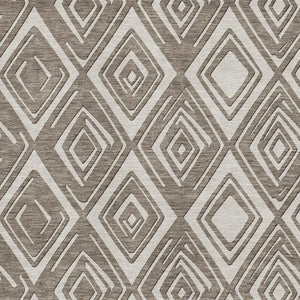 HomeRoots 5' X 8' Taupe And Beige Geometric Area Rug – Stylish, Washable, UV-Protected for Modern Homes 668453