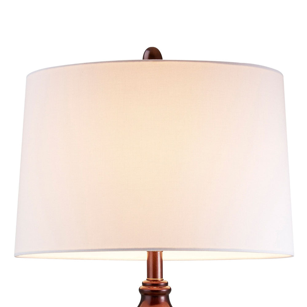 English Elm 29.75" Luxurious Polyresin Table Lamp with Polymosaic Geometric Brown Mirror & Gold Trim Accents B072116204