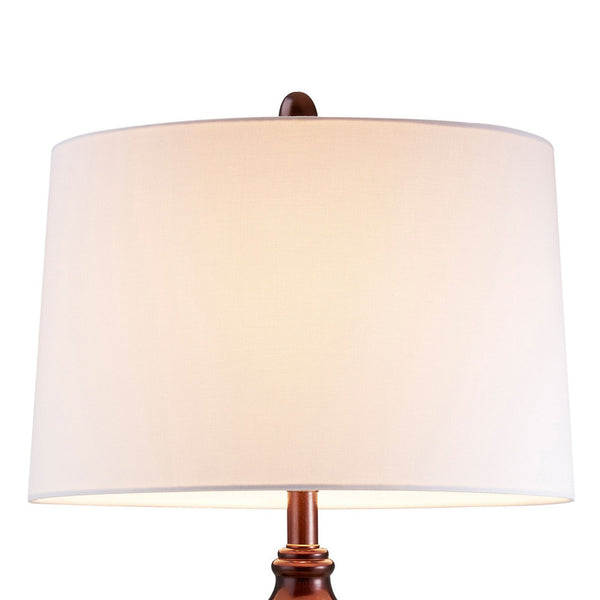 English Elm 29.75" Luxurious Polyresin Table Lamp with Polymosaic Geometric Brown Mirror & Gold Trim Accents B072116204