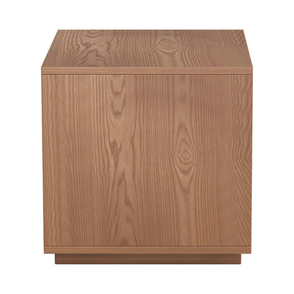 HomeRoots 16" Walnut Wood Nightstand with Drawer - Stylish Compact Design for Bedroom, Living Room & More 668517