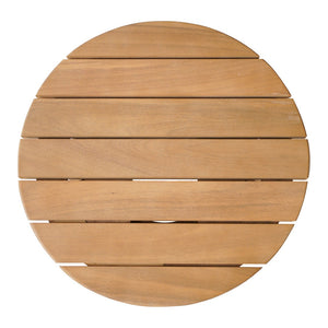 HomeRoots 16" Natural Wooden Outdoor Side Table - Stylish Acacia Design for Patios, Balconies & Poolside Use 668523