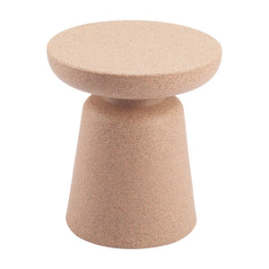 HomeRoots 16" Stylish Brown Rounded Plastic Outdoor Side Table - Perfect for Balconies, Patios & Indoor Use! 668531