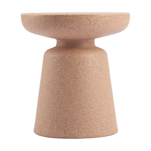 HomeRoots 16" Stylish Brown Rounded Plastic Outdoor Side Table - Perfect for Balconies, Patios & Indoor Use! 668531