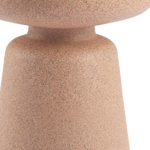 HomeRoots 16" Stylish Brown Rounded Plastic Outdoor Side Table - Perfect for Balconies, Patios & Indoor Use! 668531