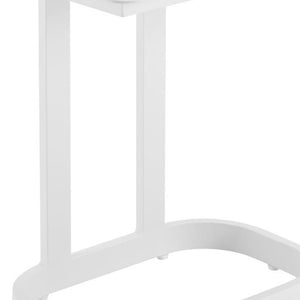 HomeRoots 22" White Aluminum Outdoor Side Table - Modern, Versatile Accent for Patios, Balconies & More! 668533