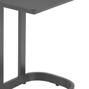 HomeRoots 22" Black Aluminum Outdoor Side Table - Stylish, Durable & Versatile for Patios, Balconies & Poolside Fun 668535