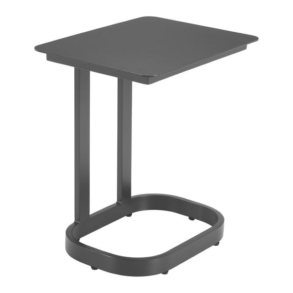 HomeRoots 22" Black Aluminum Outdoor Side Table - Stylish, Durable & Versatile for Patios, Balconies & Poolside Fun 668535