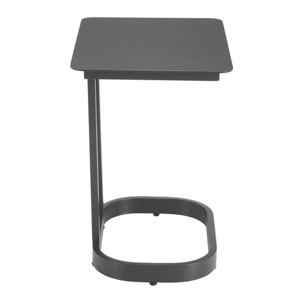 HomeRoots 22" Black Aluminum Outdoor Side Table - Stylish, Durable & Versatile for Patios, Balconies & Poolside Fun 668535