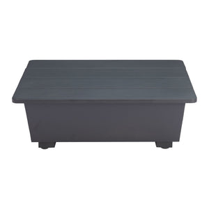 HomeRoots 33" Sleek Black Aluminum Outdoor Side Table - Weather-Resistant, Versatile, Fully Assembled Design! 668539