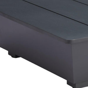 HomeRoots 33" Sleek Black Aluminum Outdoor Side Table - Weather-Resistant, Versatile, Fully Assembled Design! 668539