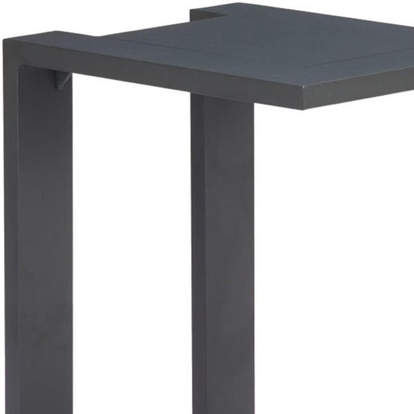 HomeRoots 18" Black Aluminum Outdoor Side Table – Stylish, Durable & Versatile for Patios, Balconies, and More 668541