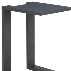 HomeRoots 18" Black Aluminum Outdoor Side Table – Stylish, Durable & Versatile for Patios, Balconies, and More 668541
