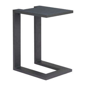 HomeRoots 18" Black Aluminum Outdoor Side Table – Stylish, Durable & Versatile for Patios, Balconies, and More 668541