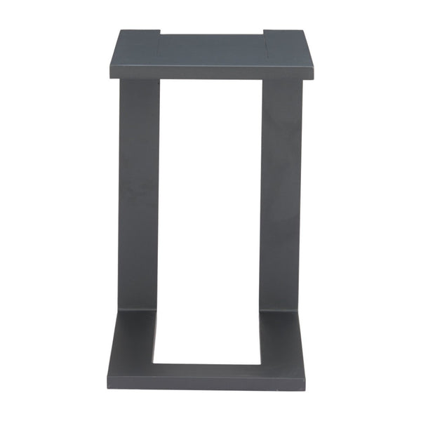 HomeRoots 18" Black Aluminum Outdoor Side Table – Stylish, Durable & Versatile for Patios, Balconies, and More 668541