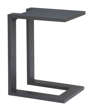 HomeRoots 18" Black Aluminum Outdoor Side Table – Stylish, Durable & Versatile for Patios, Balconies, and More 668541