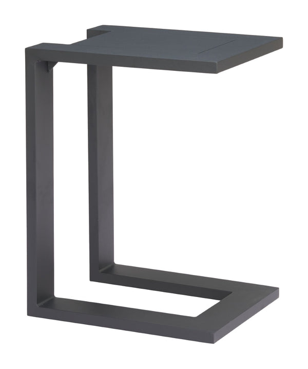 HomeRoots 18" Black Aluminum Outdoor Side Table – Stylish, Durable & Versatile for Patios, Balconies, and More 668541