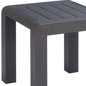 HomeRoots 22" Black Aluminum Square End Table - Modern Design, Lightweight & Versatile for Any Room Décor 668545
