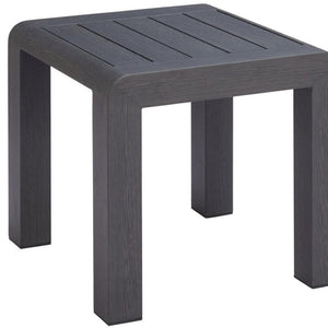 HomeRoots 22" Black Aluminum Square End Table - Modern Design, Lightweight & Versatile for Any Room Décor 668545